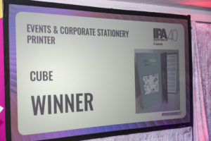 Irish Print Awards 2017 Events and Corporate Stationary Printer of the year winner CUBE